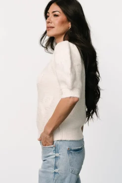 Discount Baltic Born Pamela Sweater Top | Cream