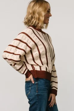 Hot Baltic Born Paola Pointelle Sweater | Cream + Copper Cream+Copper