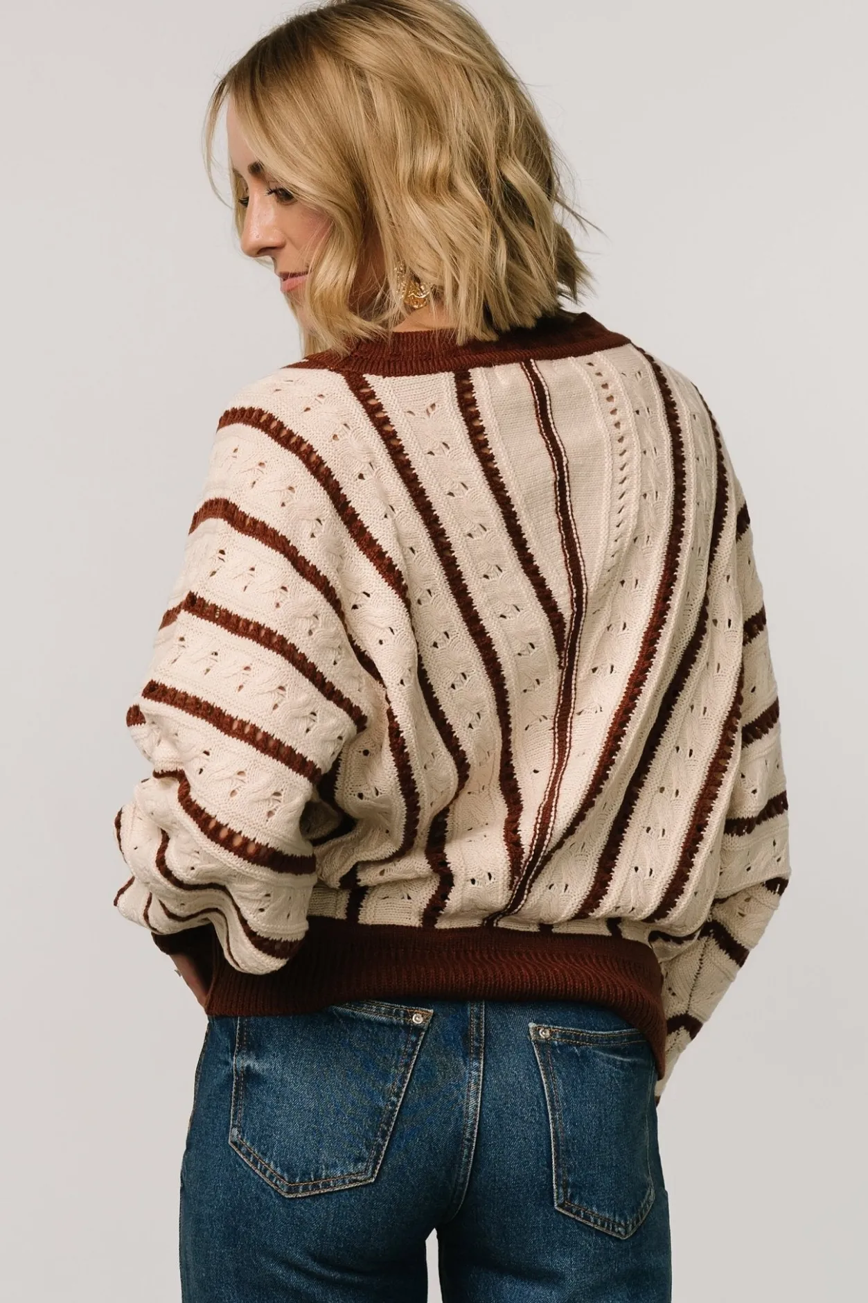Hot Baltic Born Paola Pointelle Sweater | Cream + Copper Cream+Copper