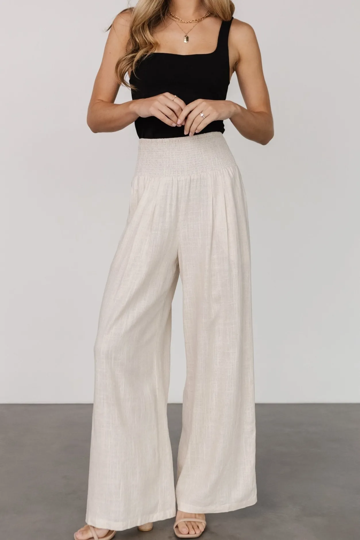 Discount Baltic Born Parvati Smocked Waist Pants | Natural