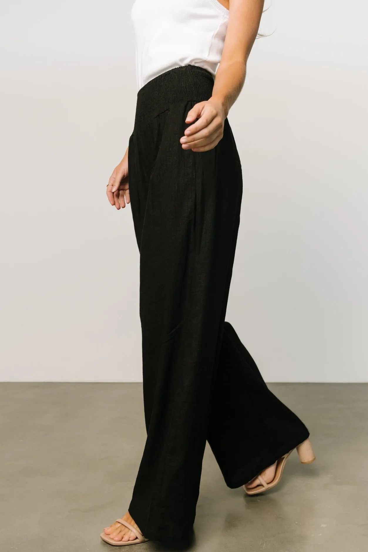 Clearance Baltic Born Parvati Smocked Waist Pants | Black