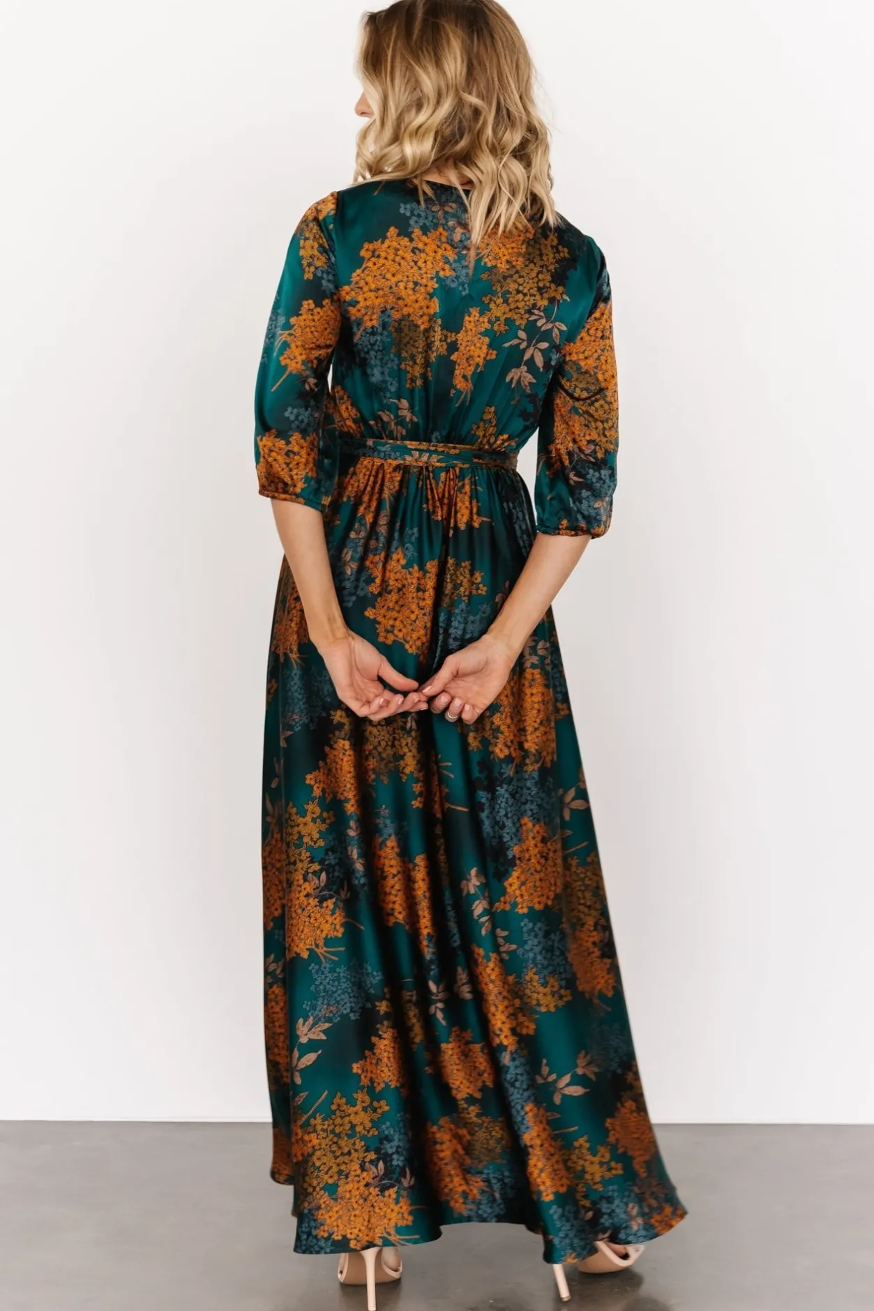 Online Baltic Born Paula Satin Maxi Dress | Jade Multi JadeMulti