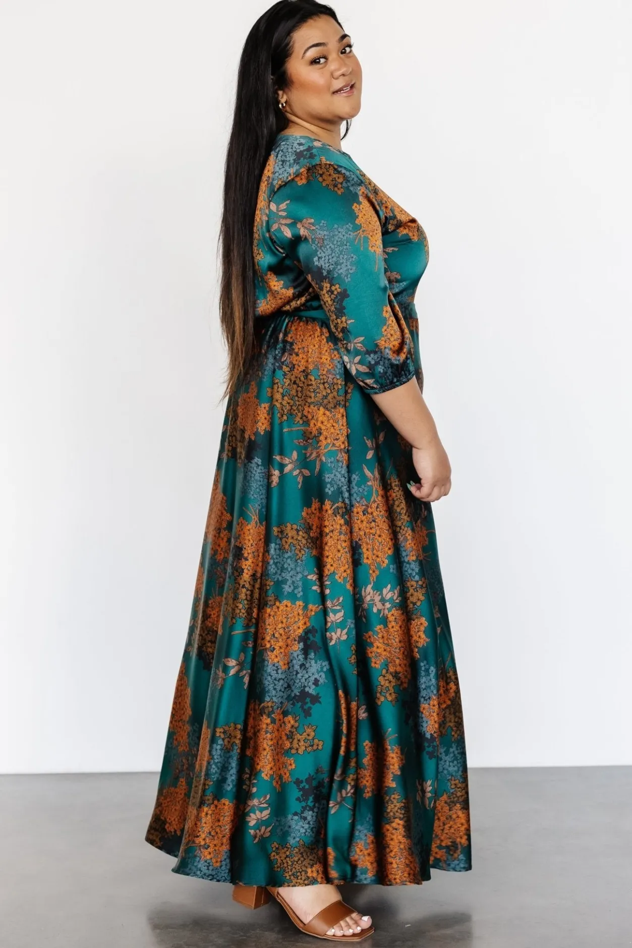 Online Baltic Born Paula Satin Maxi Dress | Jade Multi JadeMulti
