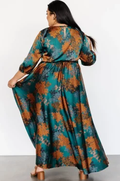 Online Baltic Born Paula Satin Maxi Dress | Jade Multi JadeMulti