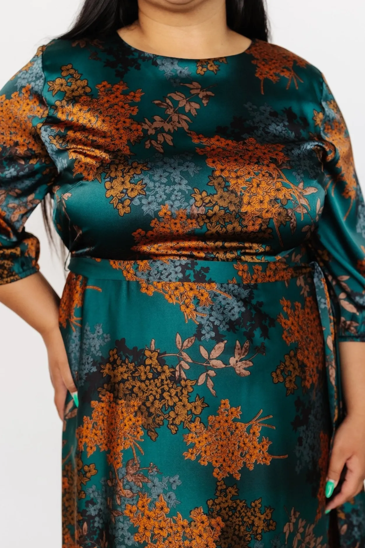 Online Baltic Born Paula Satin Maxi Dress | Jade Multi JadeMulti