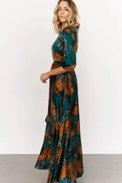 Online Baltic Born Paula Satin Maxi Dress | Jade Multi JadeMulti