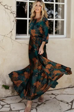 Online Baltic Born Paula Satin Maxi Dress | Jade Multi JadeMulti