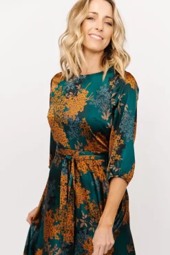 Online Baltic Born Paula Satin Maxi Dress | Jade Multi JadeMulti