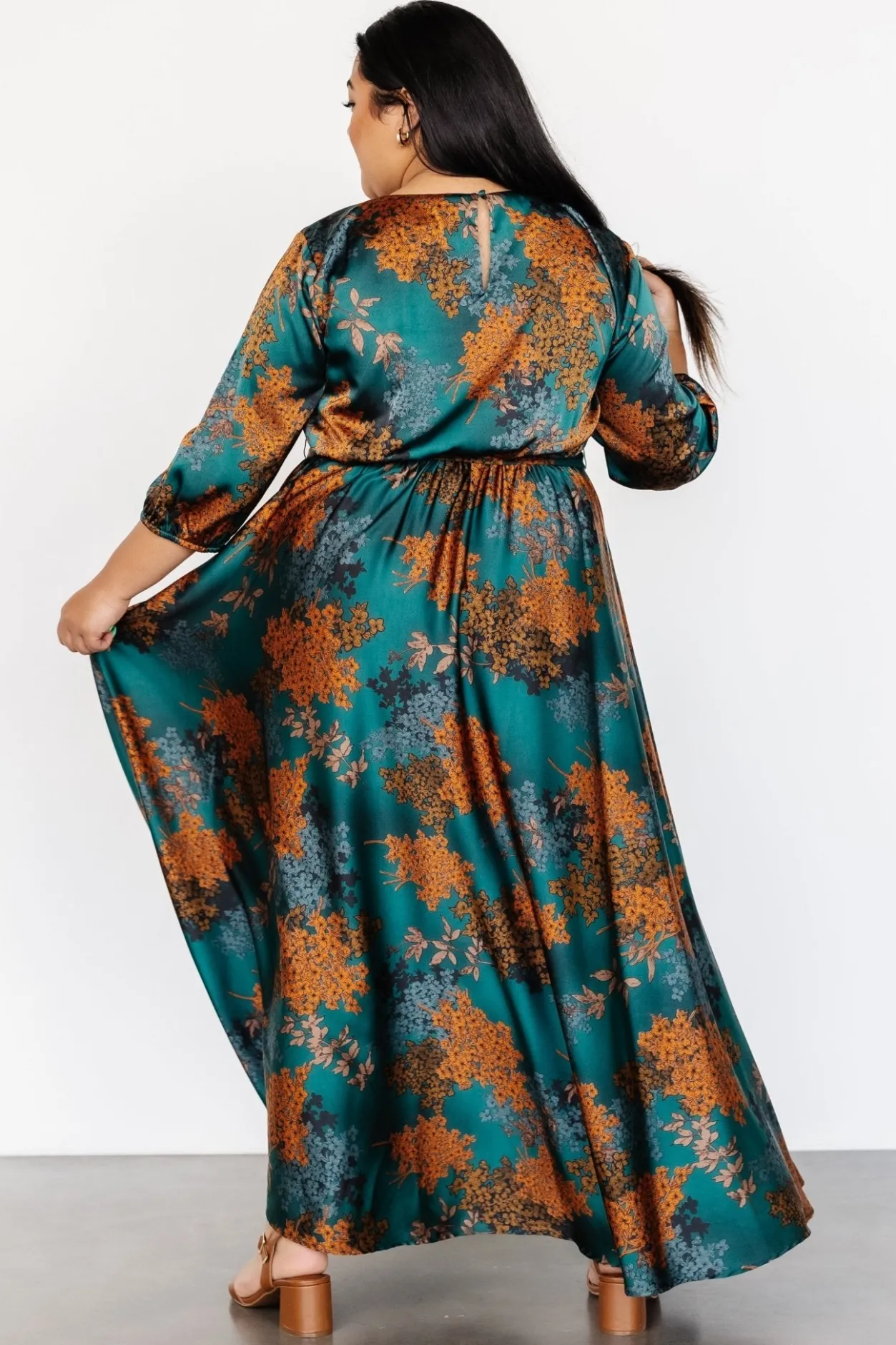 Online Baltic Born Paula Satin Maxi Dress | Jade Multi JadeMulti