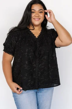 Discount Baltic Born Pauline Embossed Top | Black