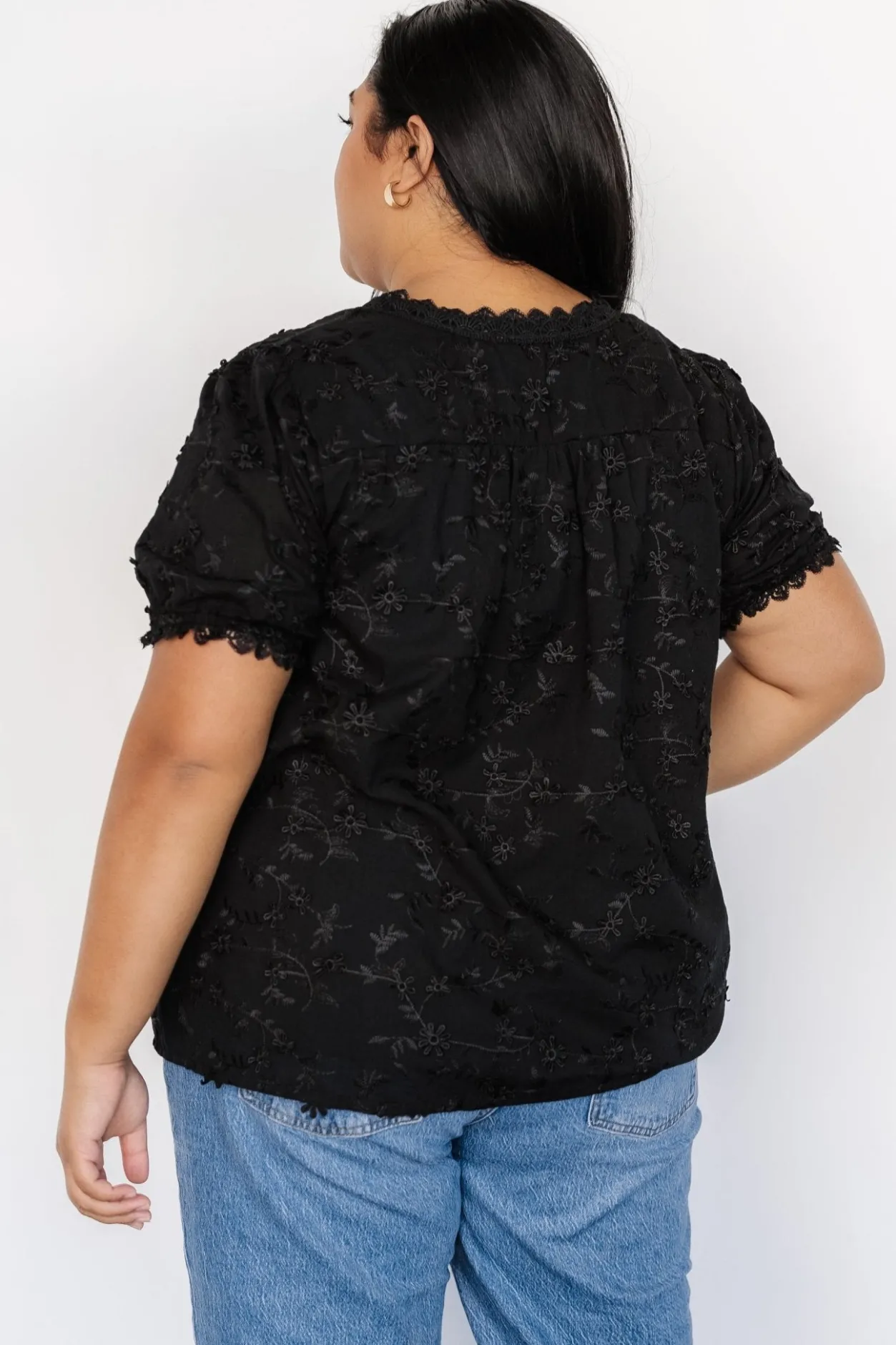 Discount Baltic Born Pauline Embossed Top | Black