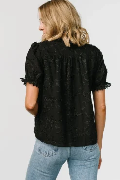 Discount Baltic Born Pauline Embossed Top | Black