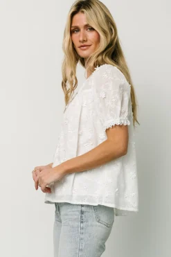 Sale Baltic Born Pauline Embossed Top | Off White OffWhite
