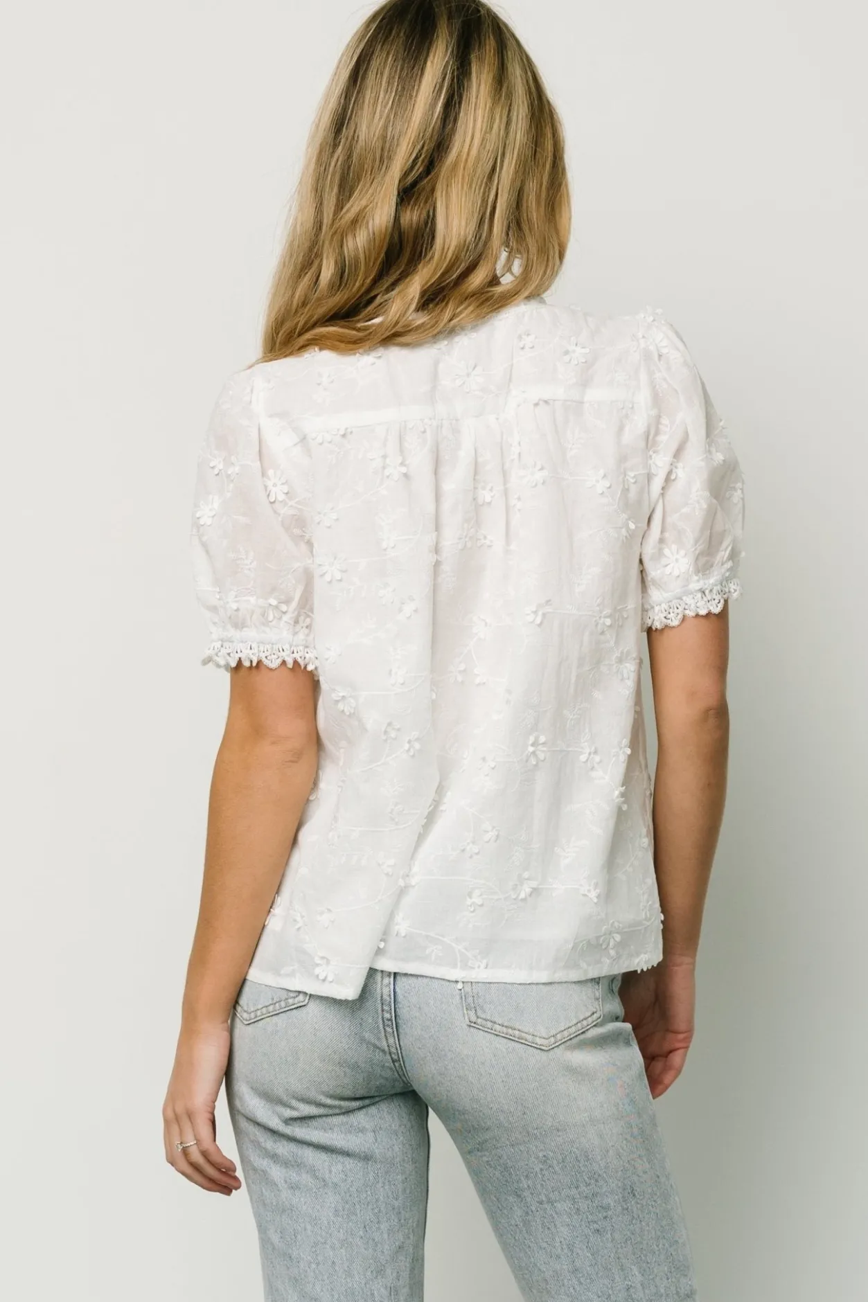 Sale Baltic Born Pauline Embossed Top | Off White OffWhite