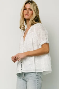 Sale Baltic Born Pauline Embossed Top | Off White OffWhite