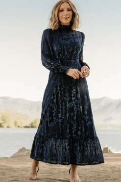 Best Baltic Born Penelope Velvet Maxi Dress | Midnight Blue MidnightBlue