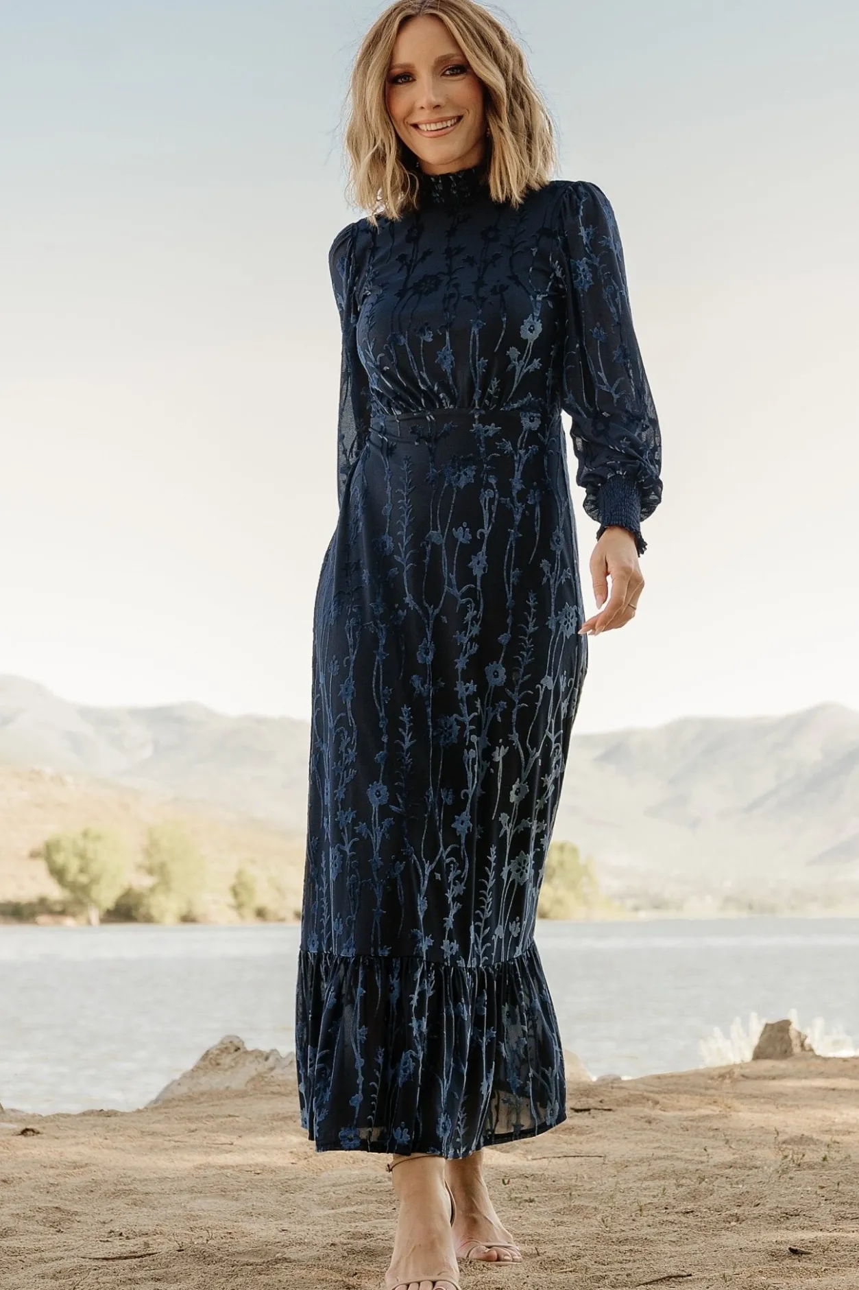 Best Baltic Born Penelope Velvet Maxi Dress | Midnight Blue MidnightBlue