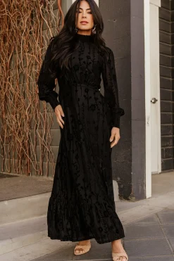 Best Baltic Born Penelope Velvet Maxi Dress | Black