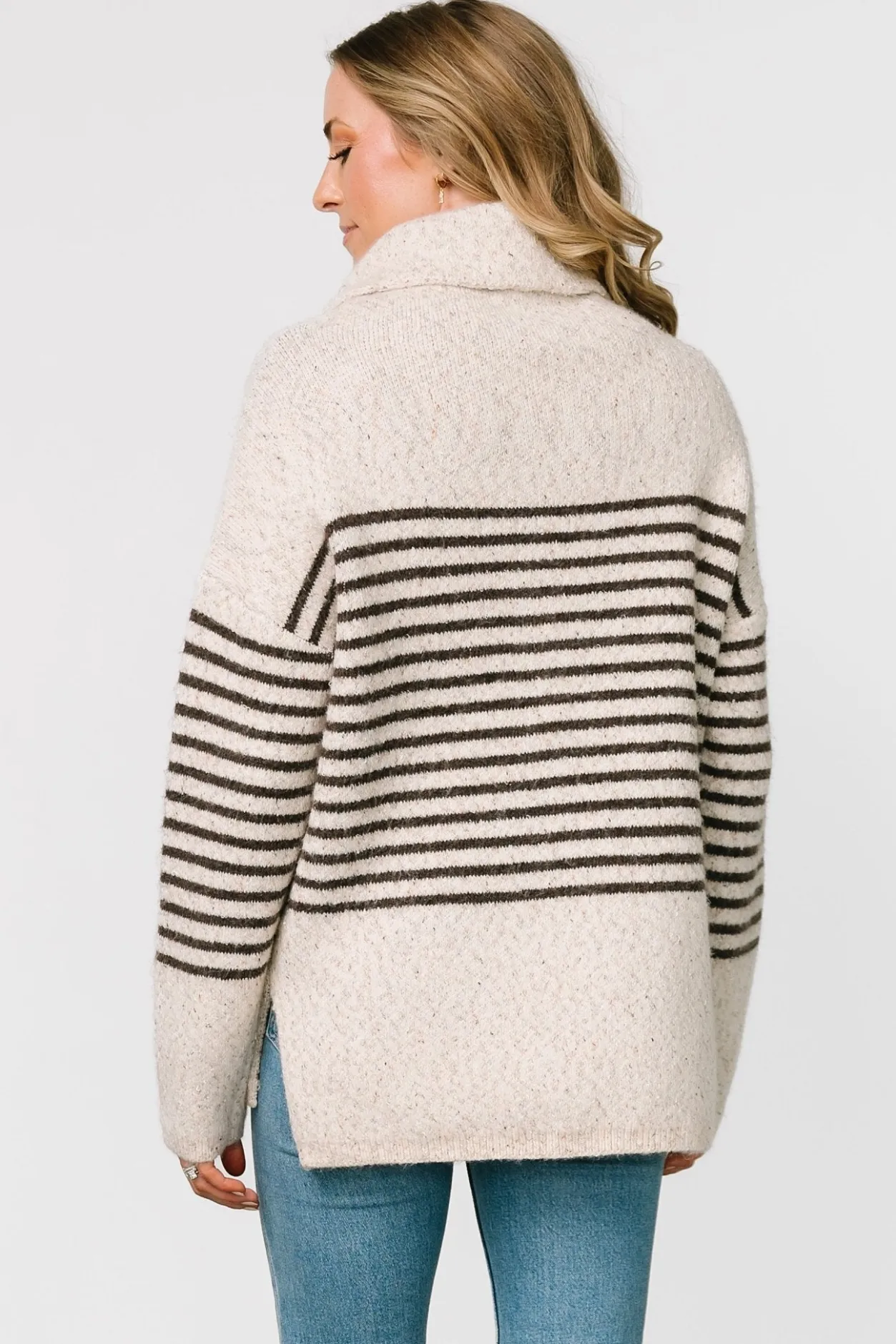 Outlet Baltic Born Pennington Turtleneck Sweater | Cream Multi Stripe CreamMultiStripe