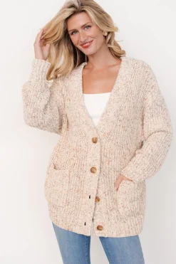 New Baltic Born Phillis Chunky Knit Cardigan | Oatmeal Multi OatmealMulti
