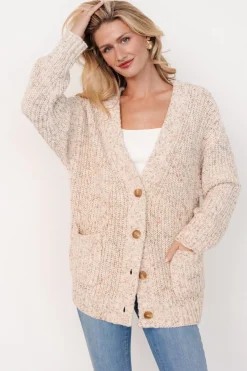 New Baltic Born Phillis Chunky Knit Cardigan | Oatmeal Multi OatmealMulti