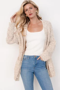 New Baltic Born Phillis Chunky Knit Cardigan | Oatmeal Multi OatmealMulti