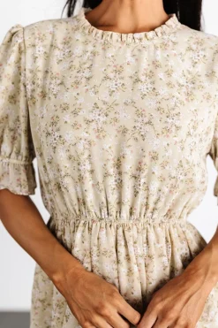 Clearance Baltic Born Pia Tiered Midi Dress | Light Sage Floral LightSageFloral