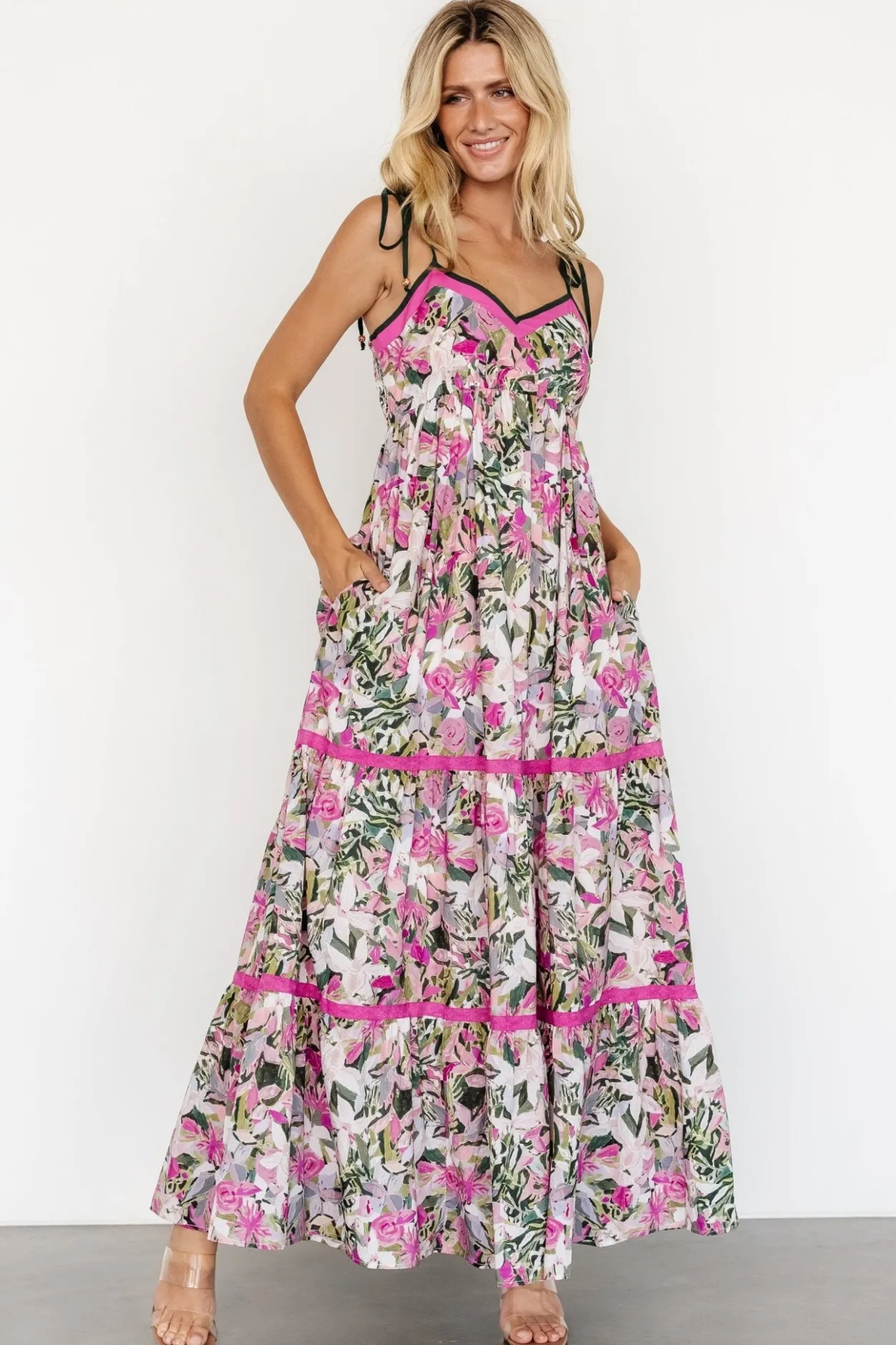 New Baltic Born Pierrette Maxi Dress | Pink Multi PinkMulti
