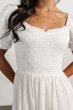 Hot Baltic Born Piper Eyelet Midi Dress | Off White OffWhite