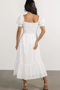 Hot Baltic Born Piper Eyelet Midi Dress | Off White OffWhite