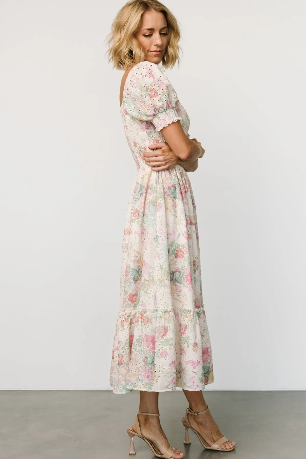 Fashion Baltic Born Piper Eyelet Midi Dress | Vintage Floral VintageFloral
