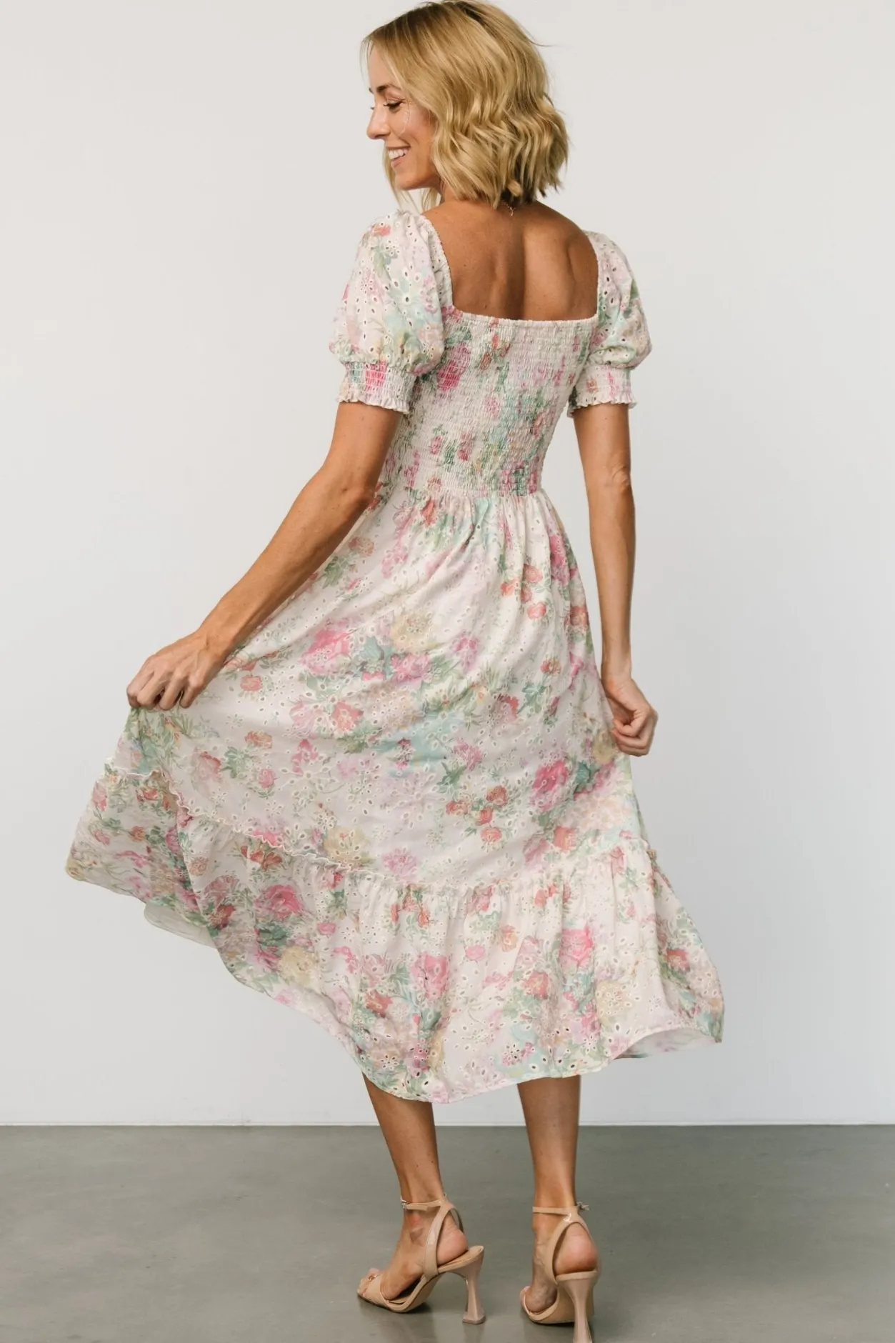 Fashion Baltic Born Piper Eyelet Midi Dress | Vintage Floral VintageFloral