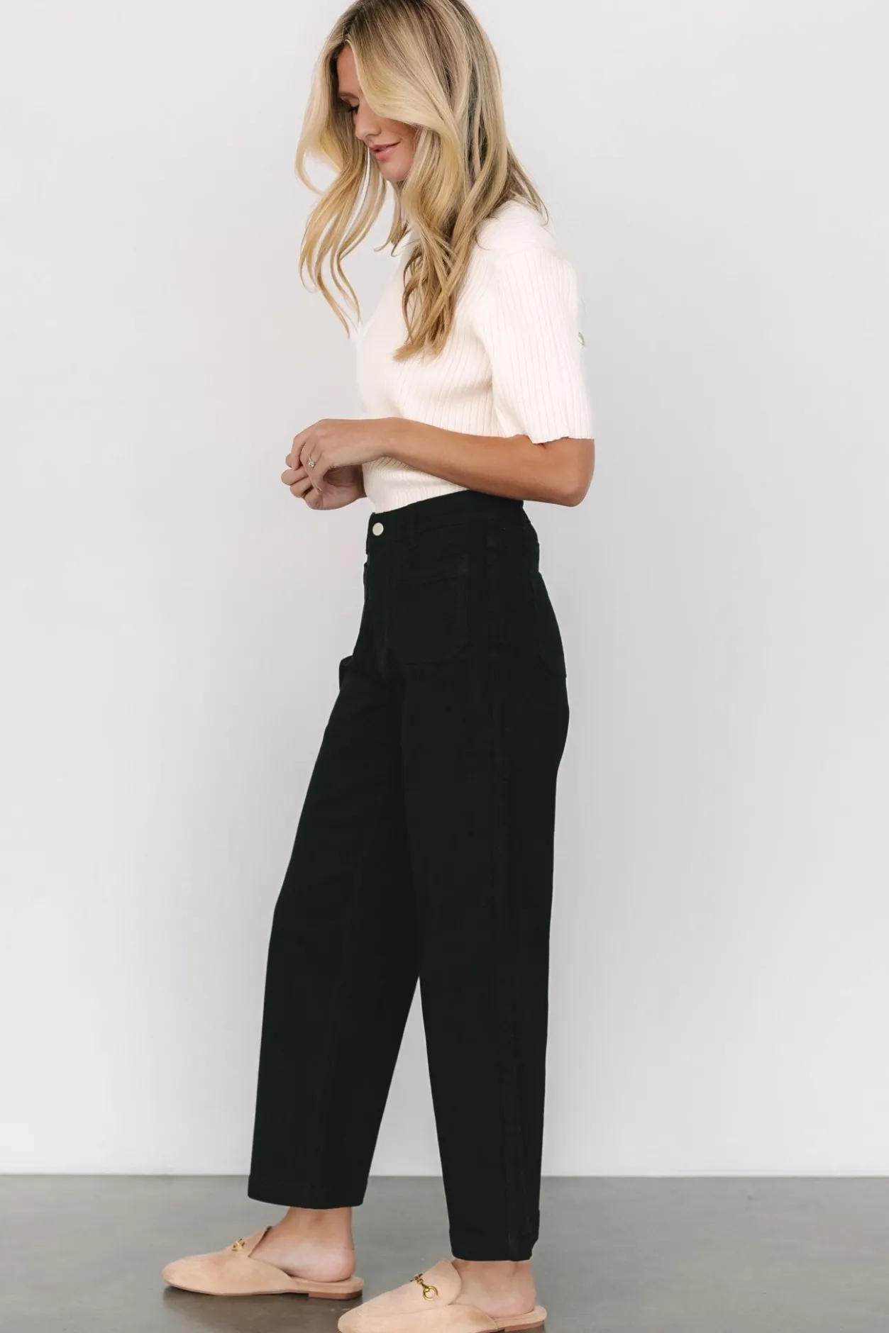 New Baltic Born Polli Patch Pocket Pants | Black