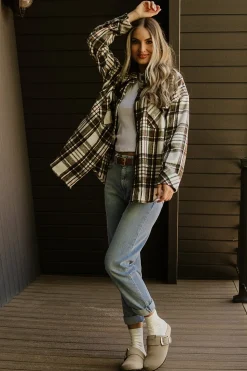 Sale Baltic Born Polson Plaid Shacket | Ivory Multi IvoryMulti