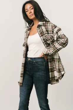Sale Baltic Born Polson Plaid Shacket | Ivory Multi IvoryMulti