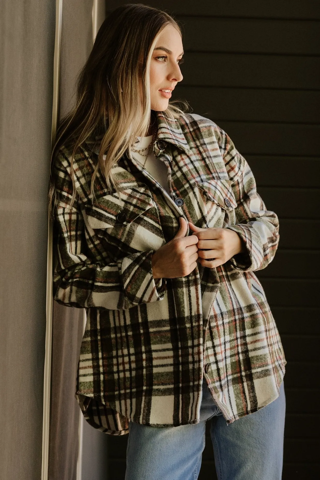 Sale Baltic Born Polson Plaid Shacket | Ivory Multi IvoryMulti