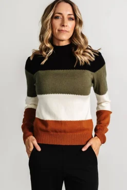 Outlet Baltic Born Porter Color Block Sweater | Black Multi BlackMulti