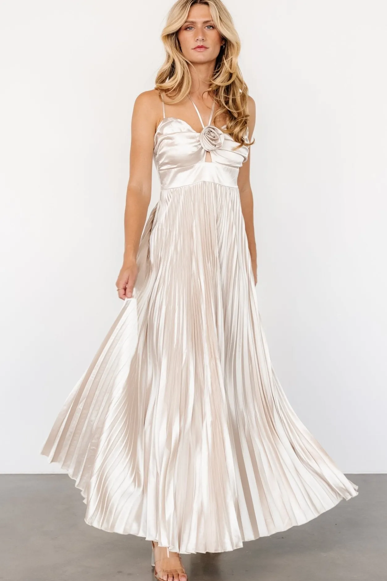 Fashion Baltic Born Portia Satin Maxi Dress | Champagne