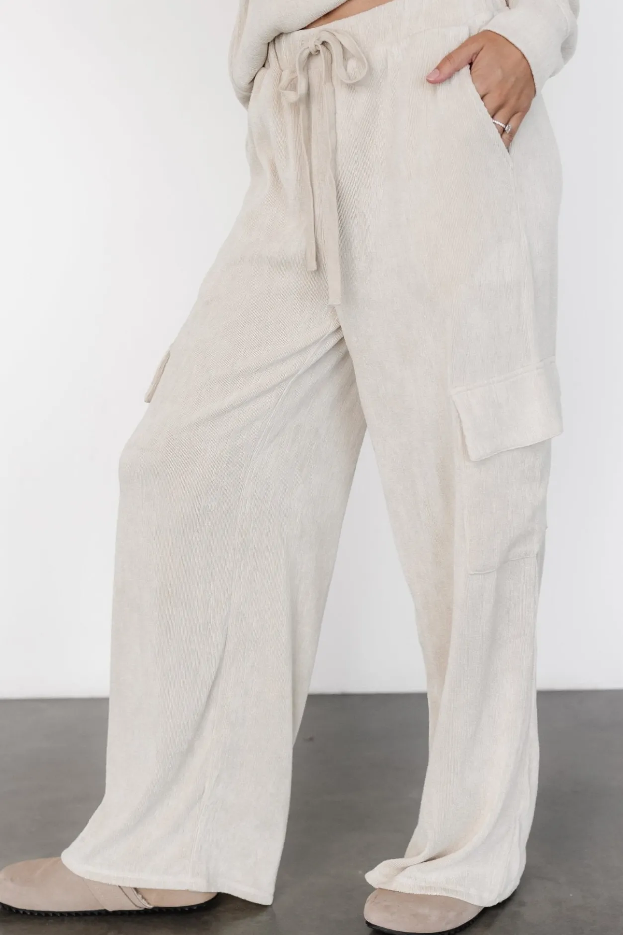 Fashion Baltic Born Portland Knit Cargo Pants | Natural