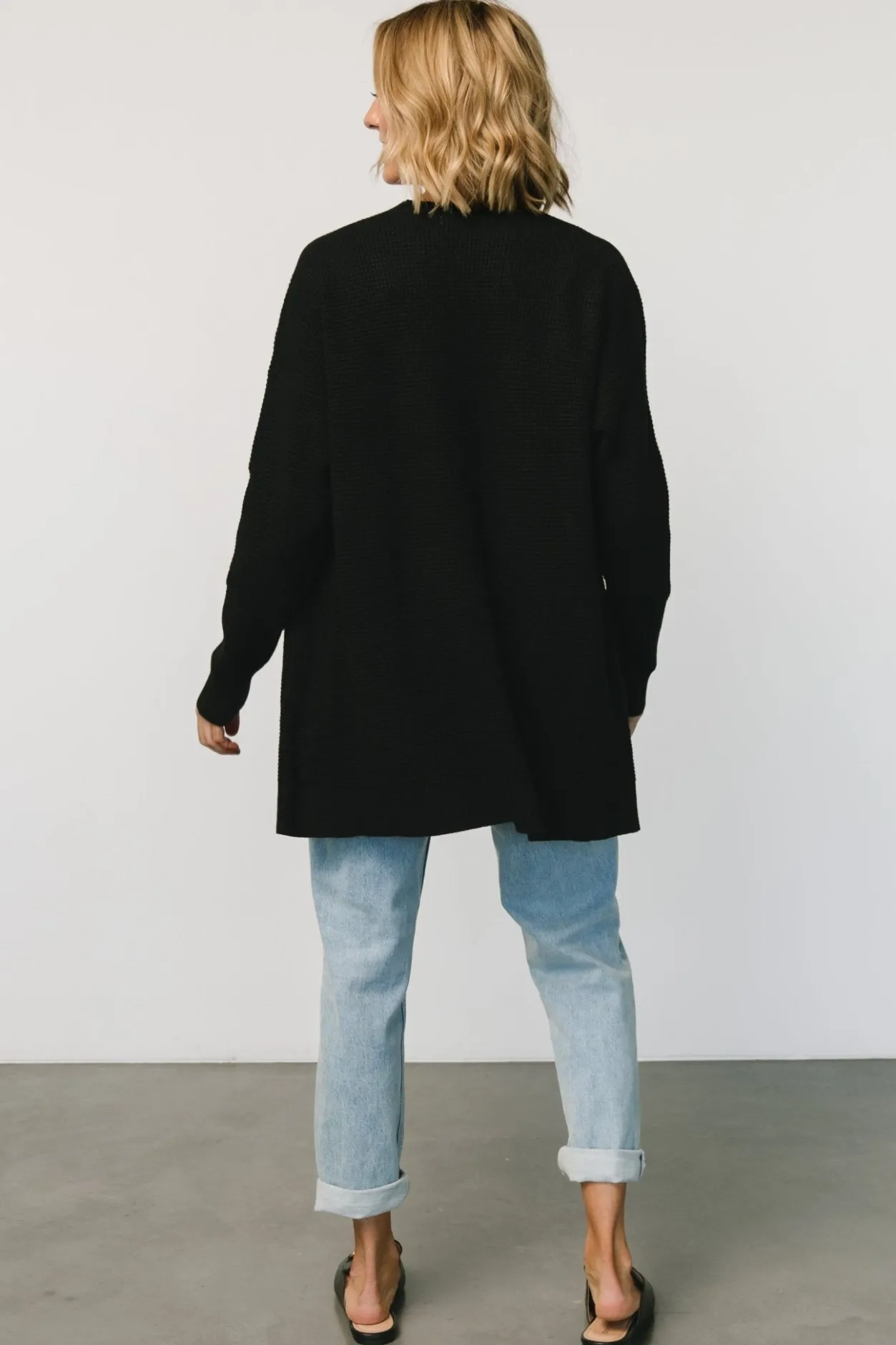 Best Baltic Born Portsmouth Waffle Cardigan | Black
