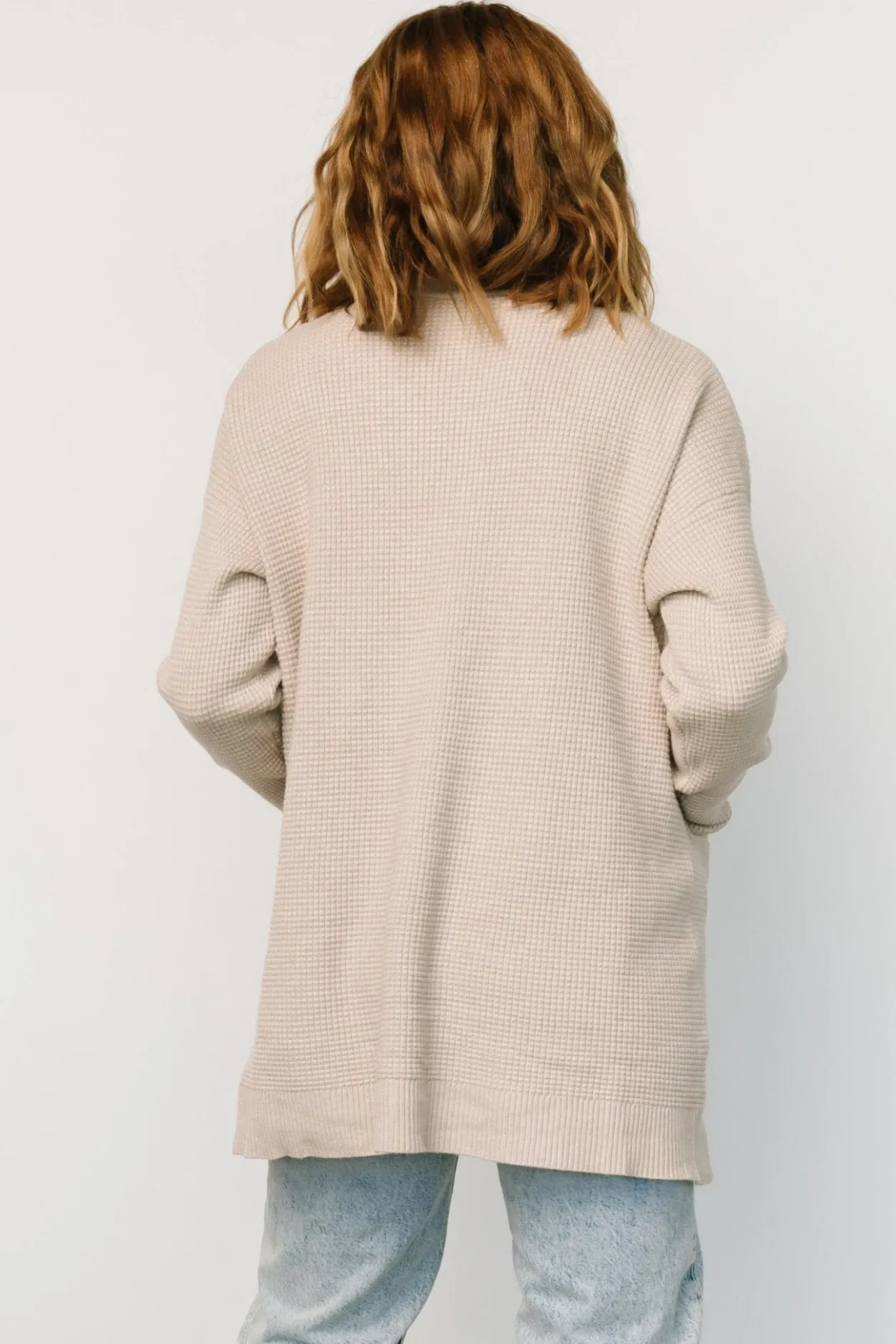 Clearance Baltic Born Portsmouth Waffle Cardigan | Oatmeal