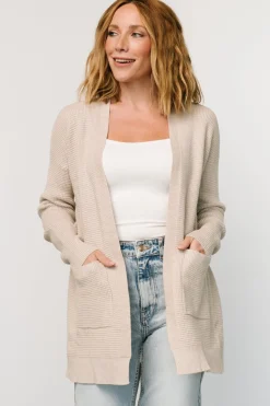Clearance Baltic Born Portsmouth Waffle Cardigan | Oatmeal