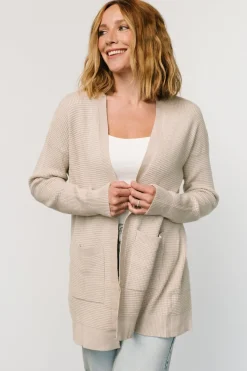 Clearance Baltic Born Portsmouth Waffle Cardigan | Oatmeal