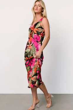 Discount Baltic Born Positano Tank Midi Dress | Black Multi BlackMulti
