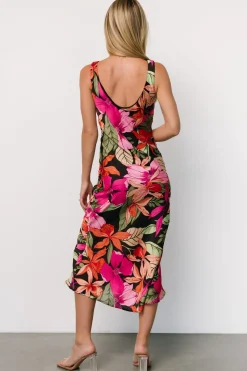 Discount Baltic Born Positano Tank Midi Dress | Black Multi BlackMulti
