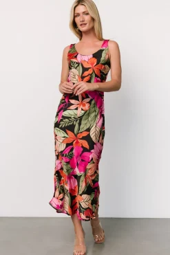 Discount Baltic Born Positano Tank Midi Dress | Black Multi BlackMulti