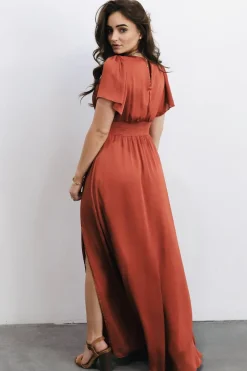 Discount Baltic Born Prague Satin Maxi Dress | Rust