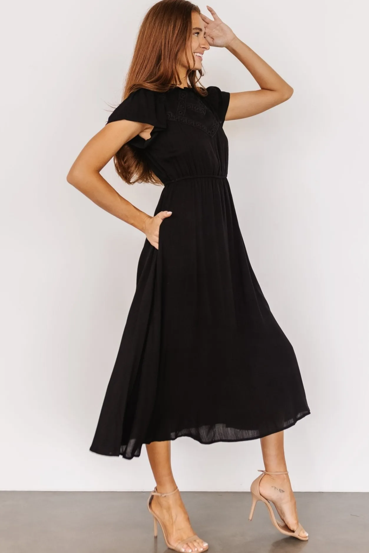 Clearance Baltic Born Prestyn Midi Dress | Black