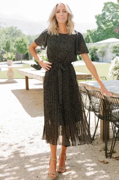 Outlet Baltic Born Prim Pleated Dress | Black Print BlackPrint