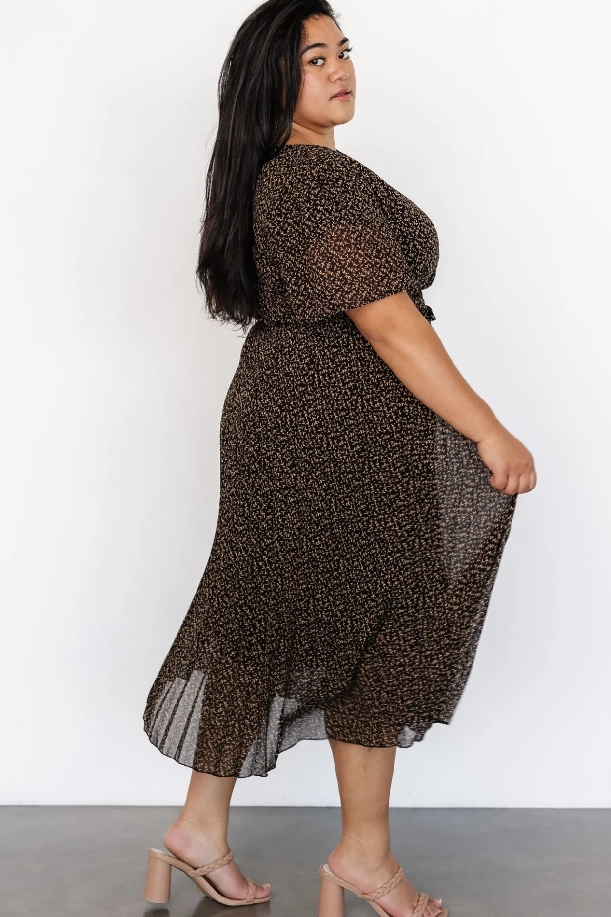 Outlet Baltic Born Prim Pleated Dress | Black Print BlackPrint
